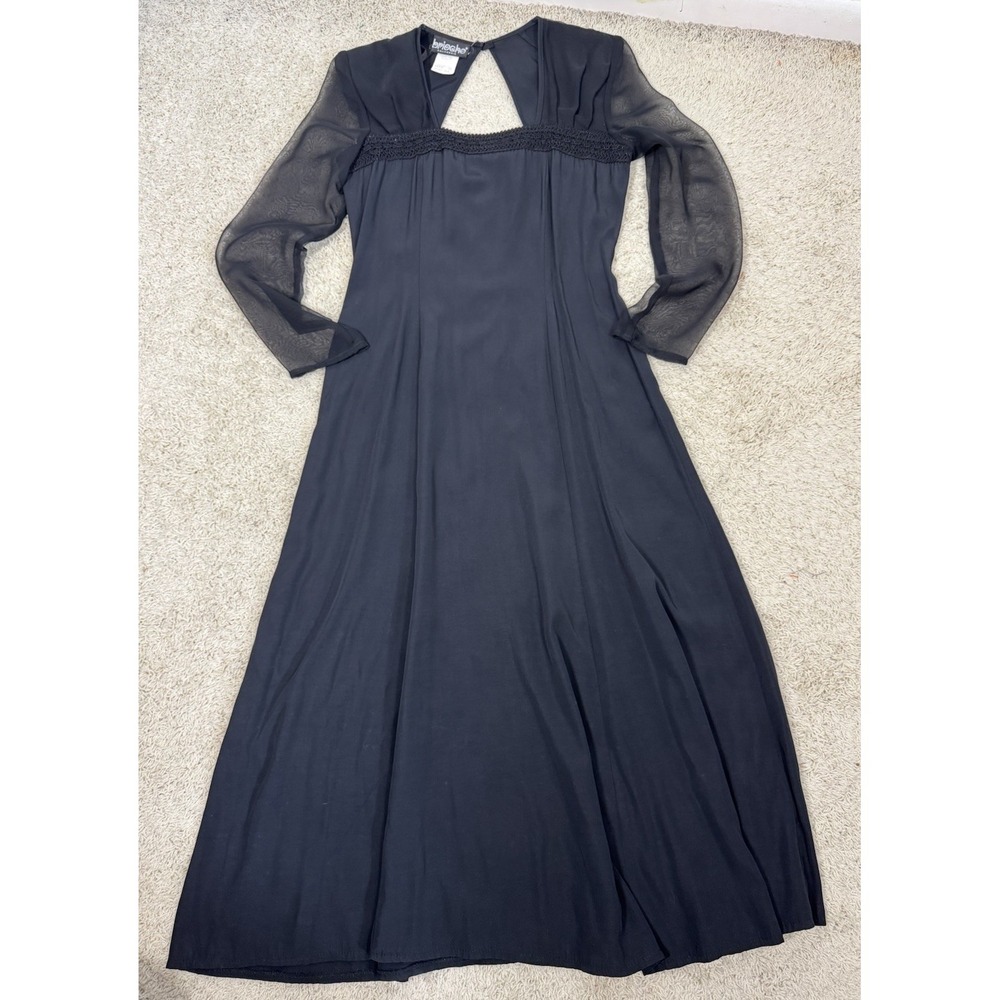 VTG Brioche Women's Witchy Whimsigoth Vampire Bride Dress Sheer Sleeves Size 7/8